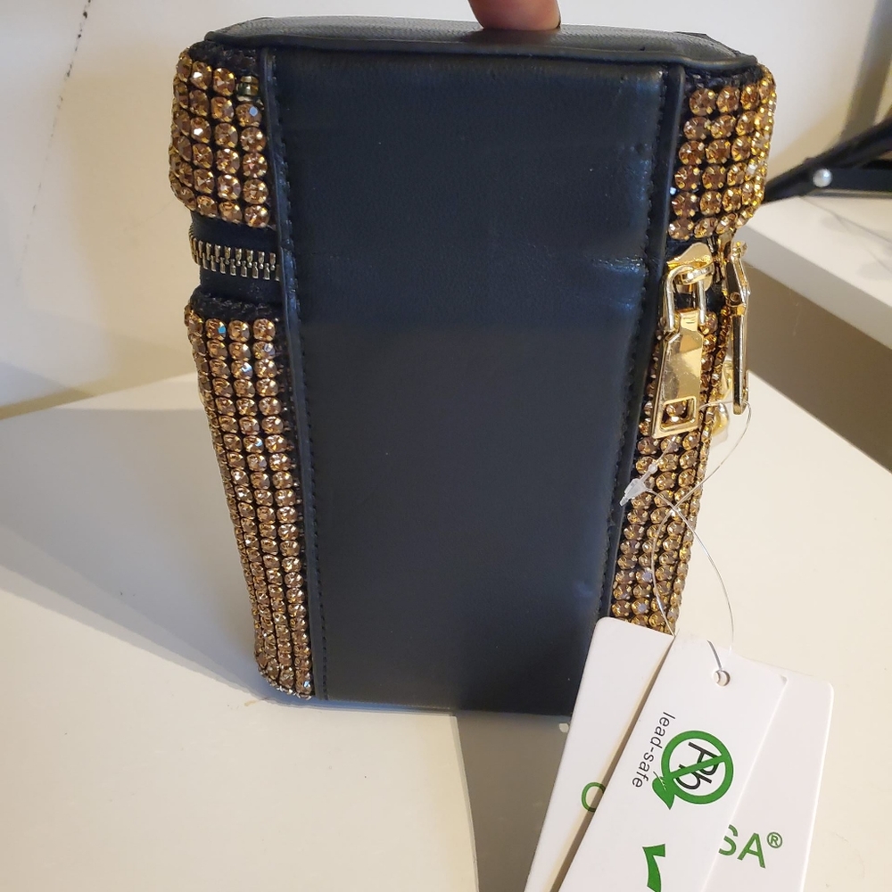 Gold Rhinestones Messenger Bag - Picture 3 of 3